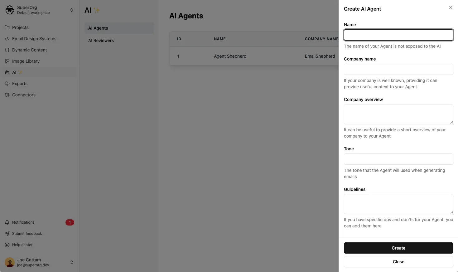 Create AI Agent