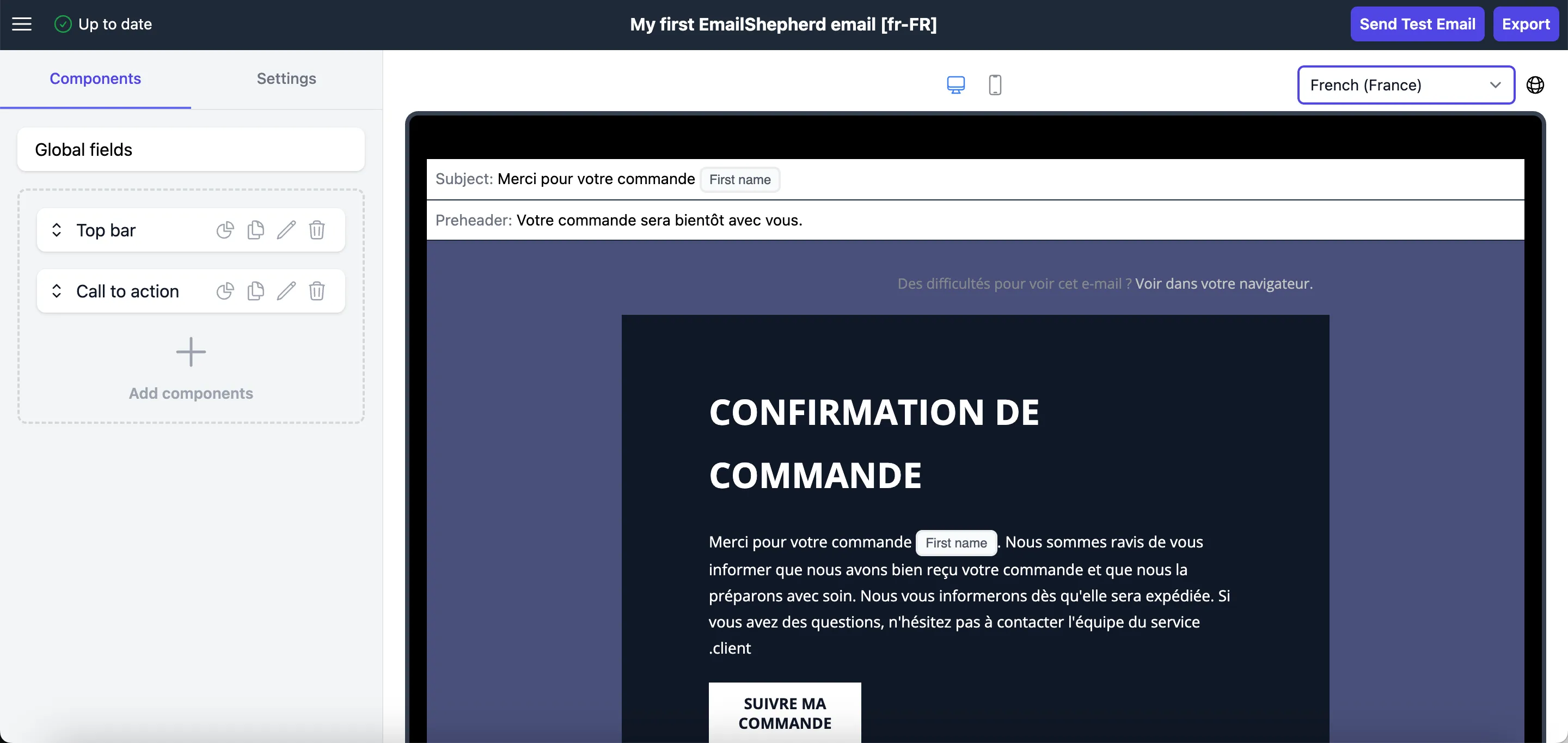Translated Email